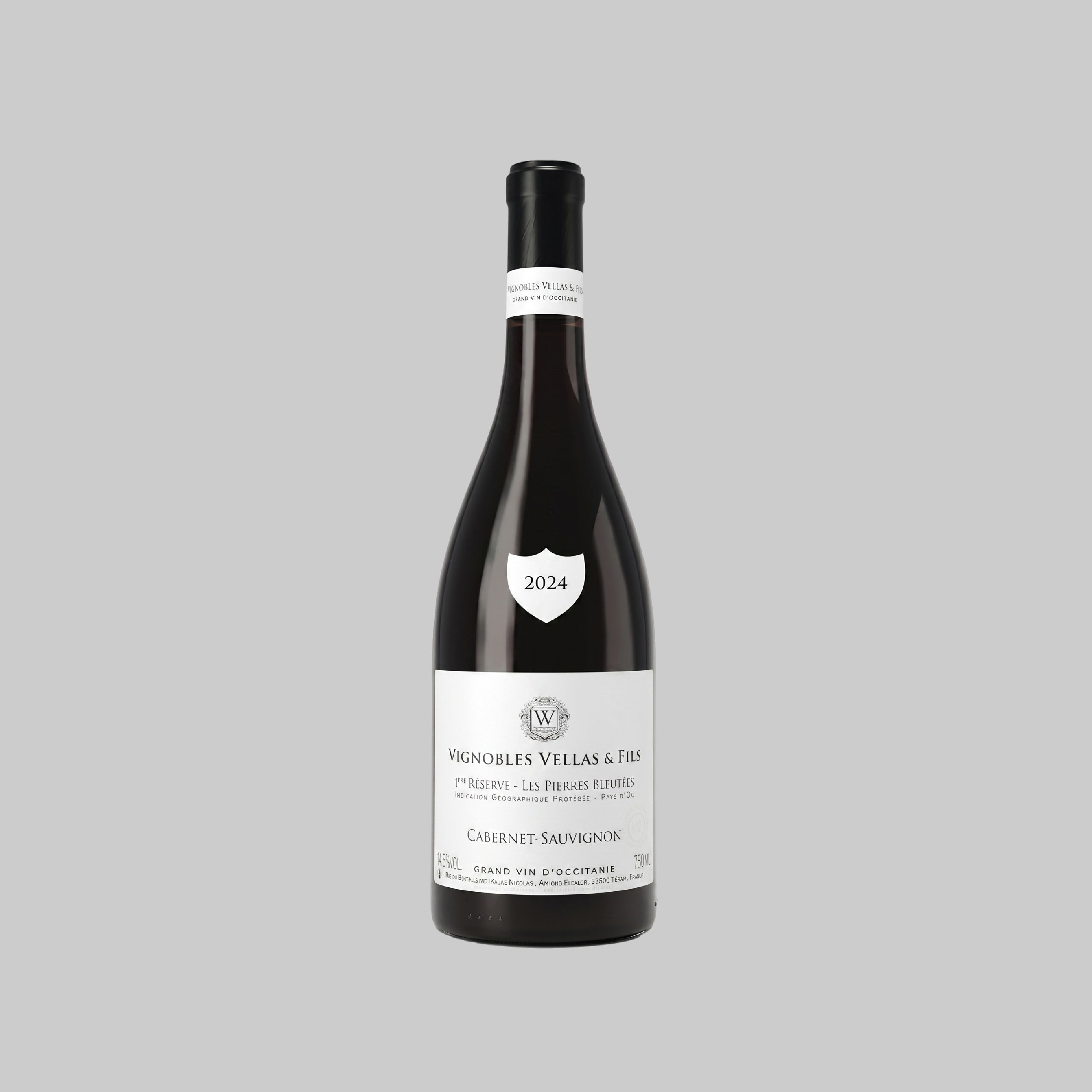 Vignobles Vellas 1st Reserve Les Pierres Bleutees Merlot 2024 750ml 14.5% | TIME2DRINK